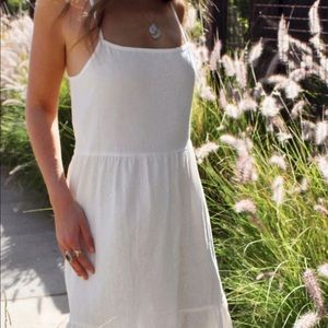 urban renewal remnants tiered linen midi dress